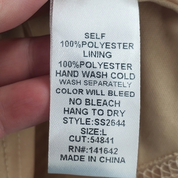 Gold tone sequined lined tank top Large - Picture 6 of 12